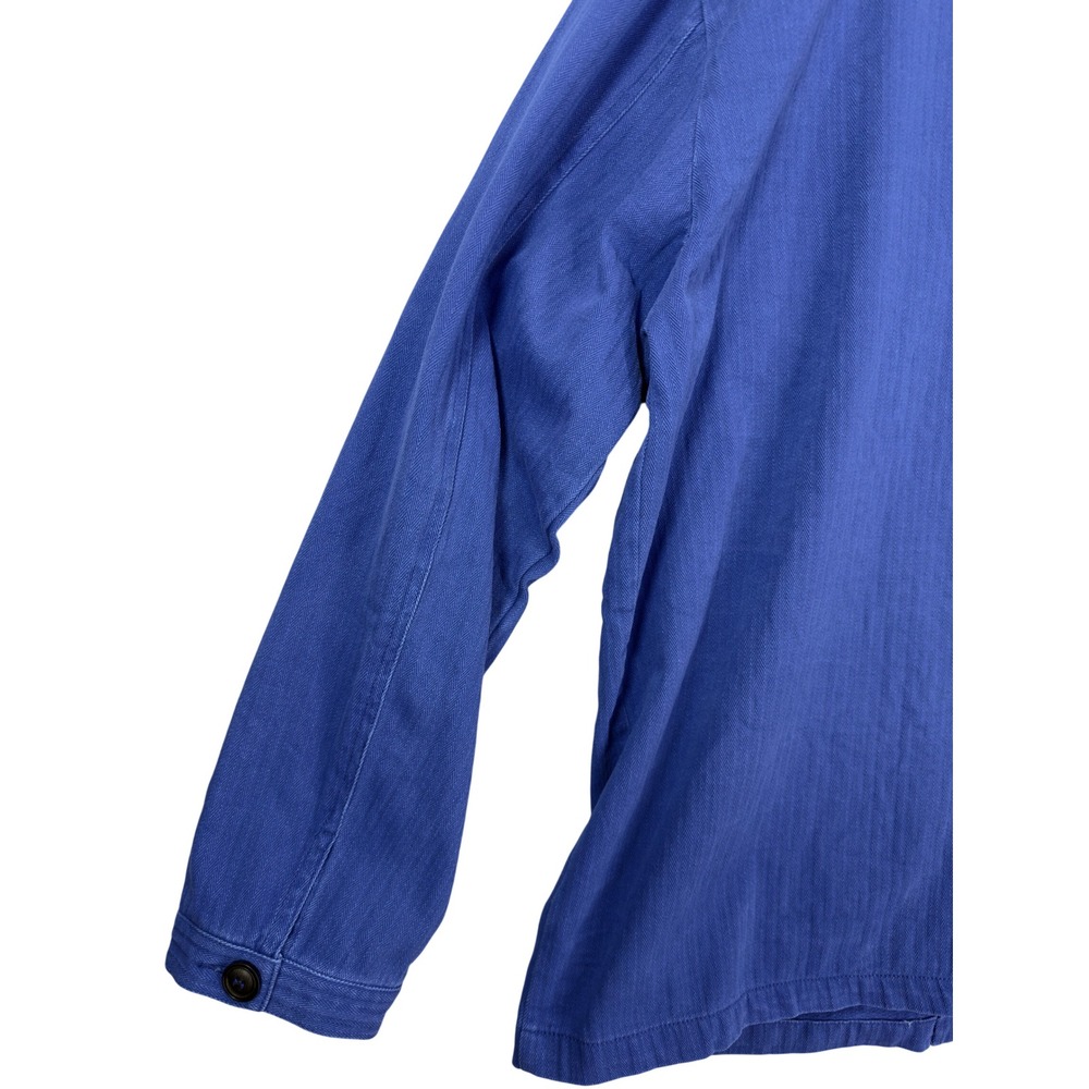 Wolf Clothing Herringbone French Chore Jacket 60s Bugatti Blue Cotton Twill 4XL - Picture 8 of 12